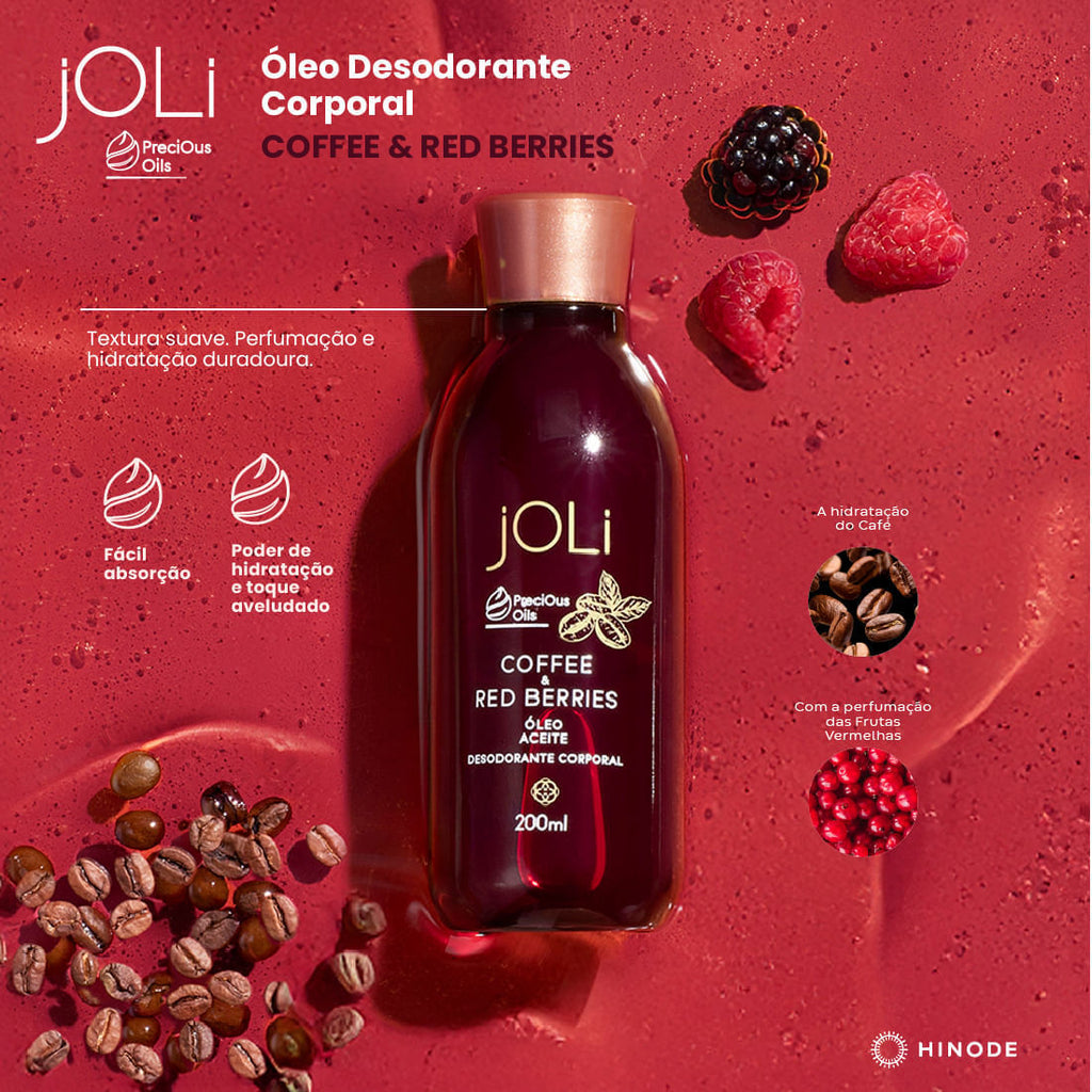 Óleo Desodorante Corporal Joli Café e Frutas Vermelhas 200ml