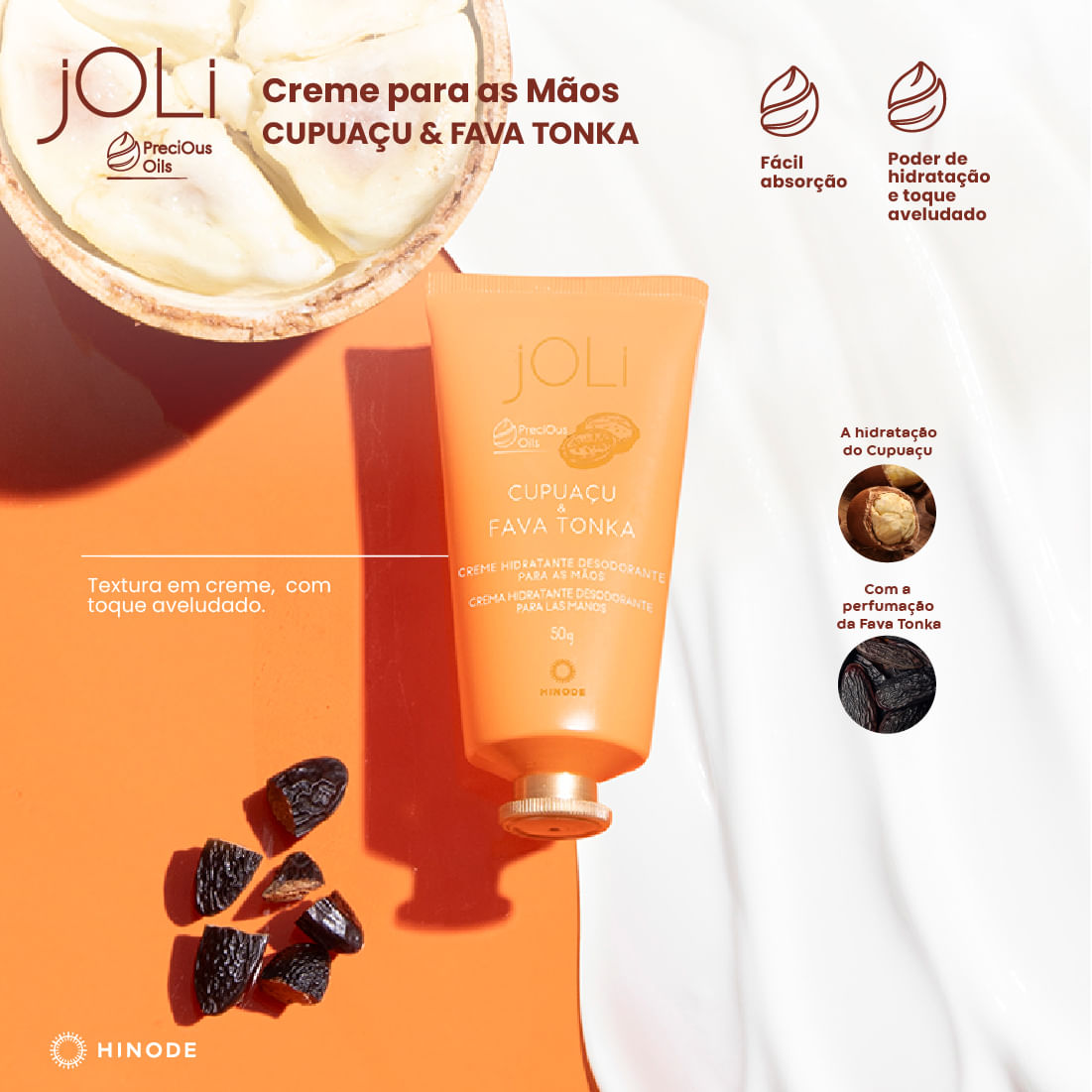 Creme para as Mãos Joli Cupuaçu e Fava Tonka 50g